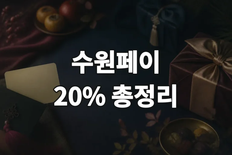 수원페이 사용처 가맹점, 9월 추석 인센티브 20% 총정리
