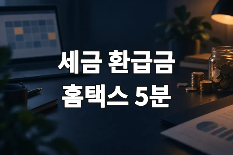세금 환급금 조회 방법, 홈택스에서 5분 만에 확인하기