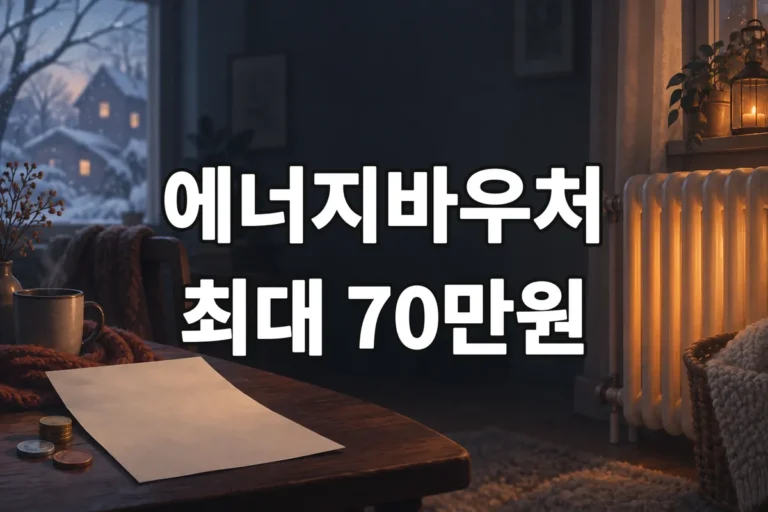 에너지바우처 신청 대상 확인하고 최대 70만원 받는 법